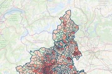 MAPPA DEL CONTAGIO CORONAVIRUS - REGIONE PIEMONTE